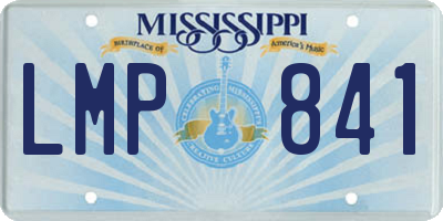 MS license plate LMP841