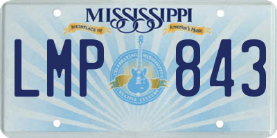 MS license plate LMP843