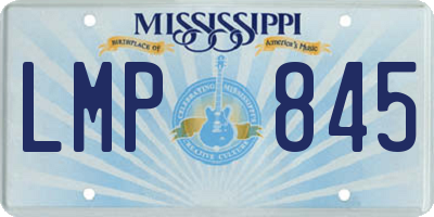 MS license plate LMP845