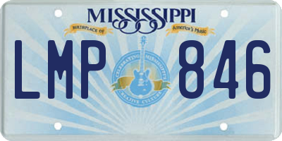 MS license plate LMP846