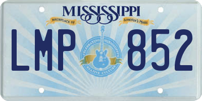 MS license plate LMP852