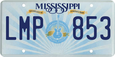 MS license plate LMP853