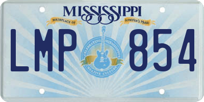 MS license plate LMP854