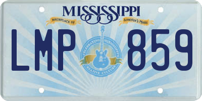 MS license plate LMP859