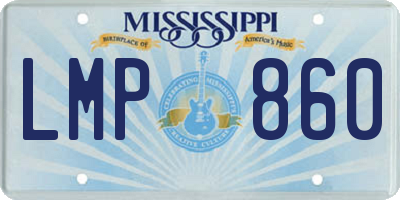 MS license plate LMP860