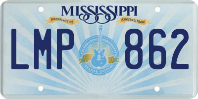 MS license plate LMP862