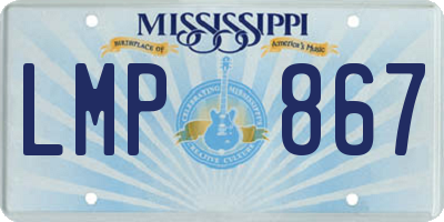 MS license plate LMP867