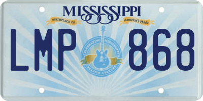 MS license plate LMP868