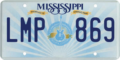 MS license plate LMP869