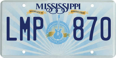 MS license plate LMP870