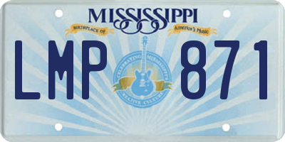 MS license plate LMP871