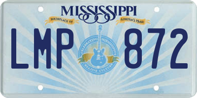 MS license plate LMP872