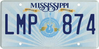 MS license plate LMP874
