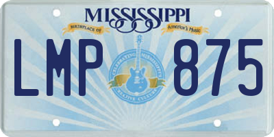 MS license plate LMP875