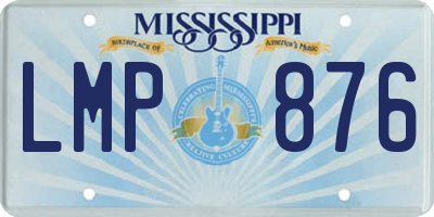 MS license plate LMP876