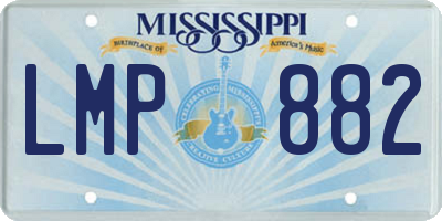 MS license plate LMP882