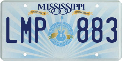 MS license plate LMP883