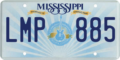 MS license plate LMP885