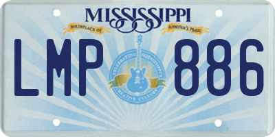 MS license plate LMP886