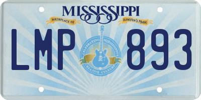 MS license plate LMP893