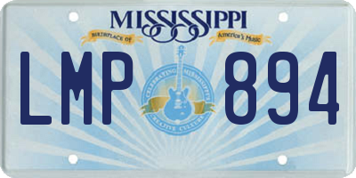 MS license plate LMP894