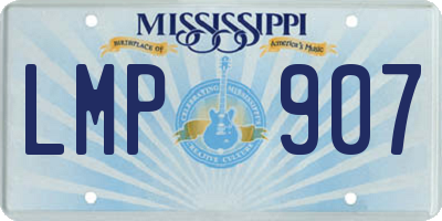 MS license plate LMP907