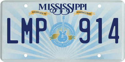 MS license plate LMP914
