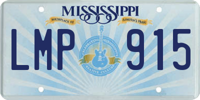MS license plate LMP915