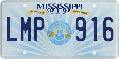 MS license plate LMP916
