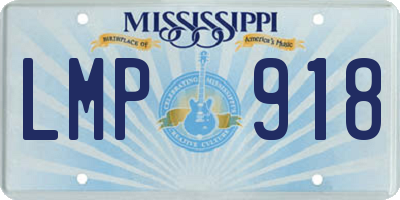 MS license plate LMP918