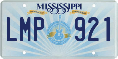 MS license plate LMP921