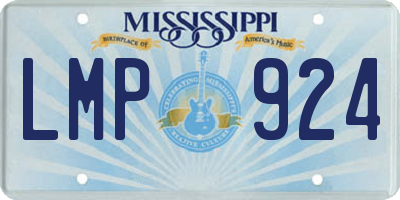 MS license plate LMP924
