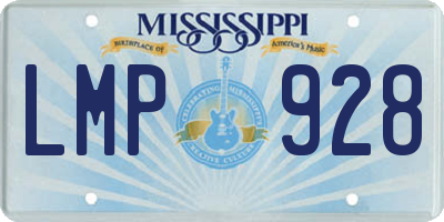 MS license plate LMP928