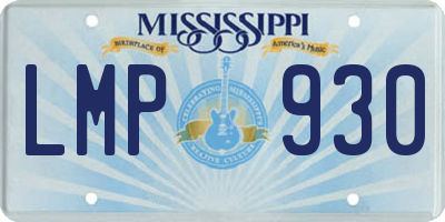 MS license plate LMP930