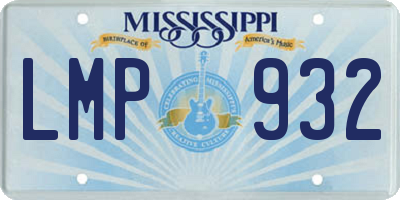 MS license plate LMP932