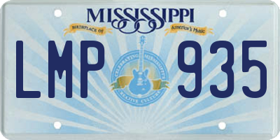MS license plate LMP935