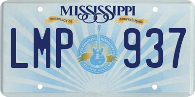 MS license plate LMP937