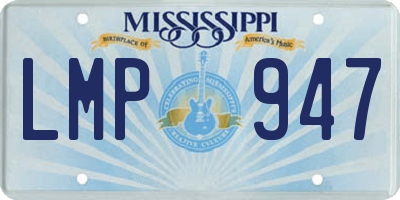MS license plate LMP947