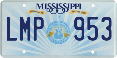 MS license plate LMP953