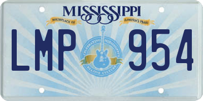 MS license plate LMP954