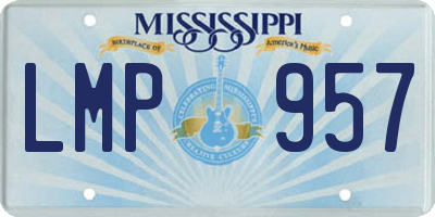 MS license plate LMP957