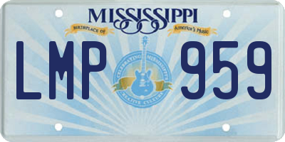 MS license plate LMP959