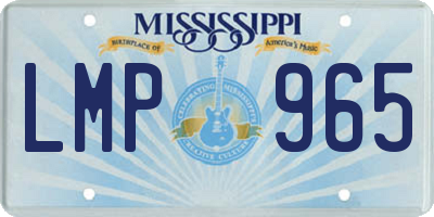 MS license plate LMP965