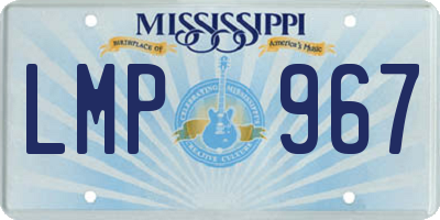 MS license plate LMP967