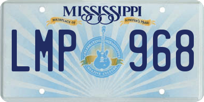 MS license plate LMP968