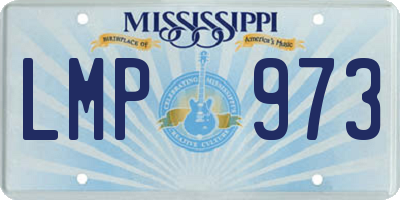 MS license plate LMP973