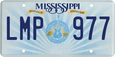 MS license plate LMP977