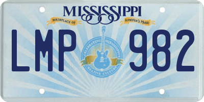 MS license plate LMP982