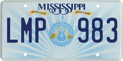 MS license plate LMP983