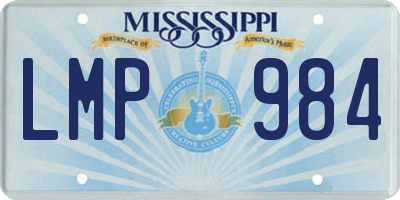 MS license plate LMP984